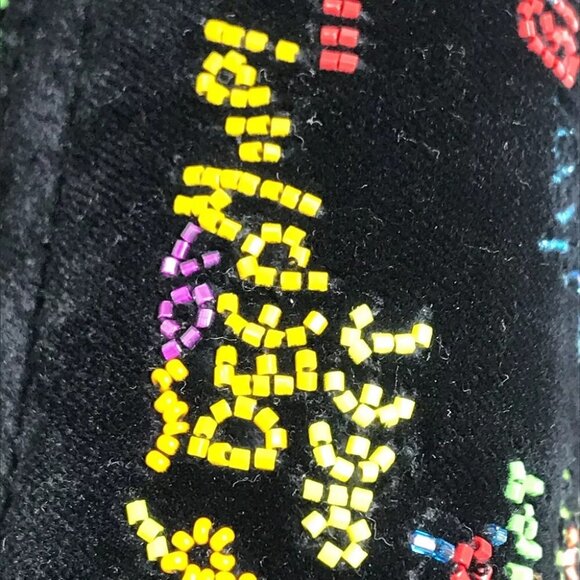 CELINE Small C Multi Beaded Chain Shoulder Bag suede Black x Multicolore - Picture 6 of 13